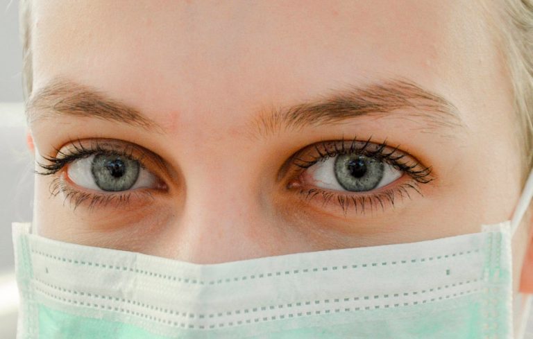 women in medical mask