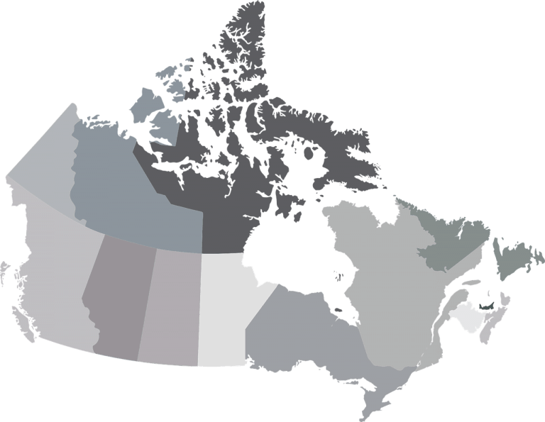Map of Canada's provinces